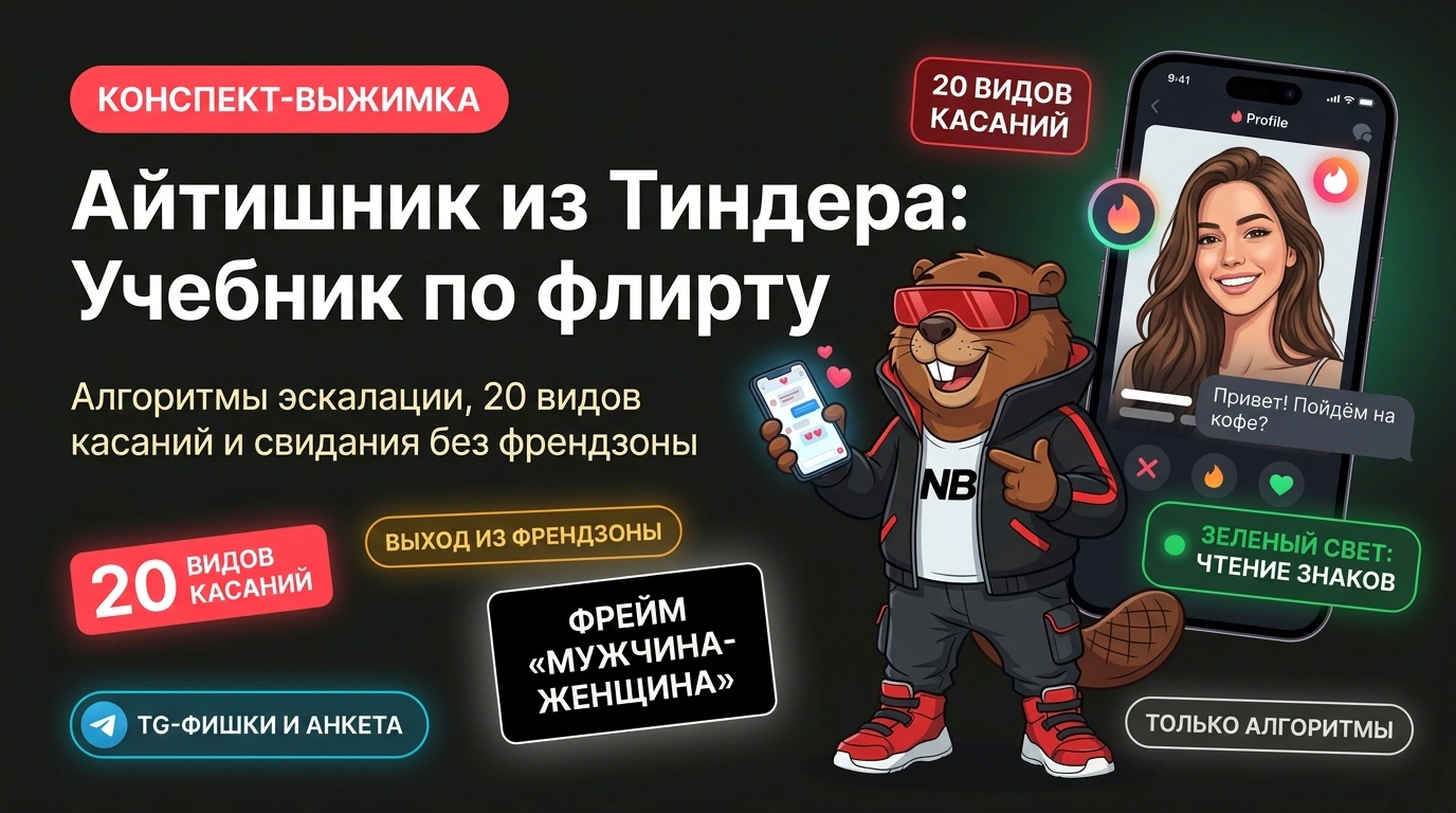 Обложка курса «Айтишник из Тиндера: Учебник по флирту»