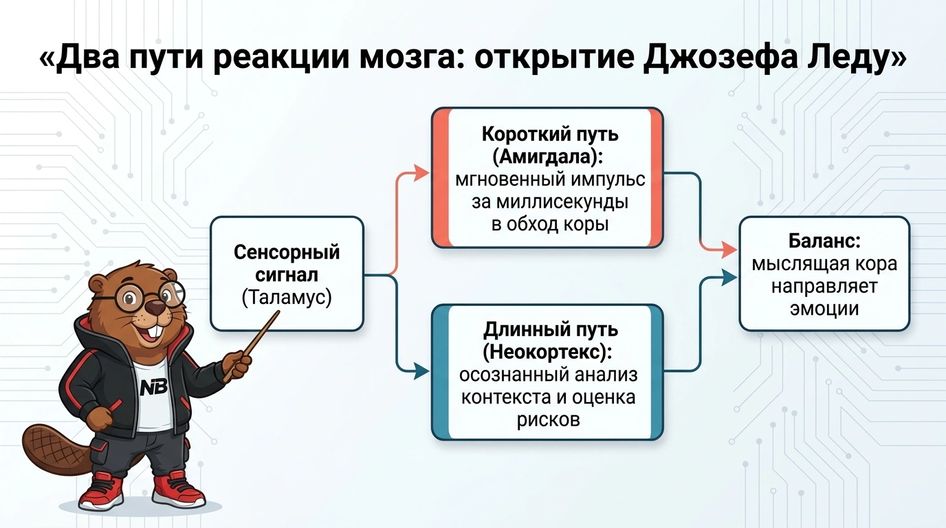Два пути реакции мозга: открытие Джозефа Леду