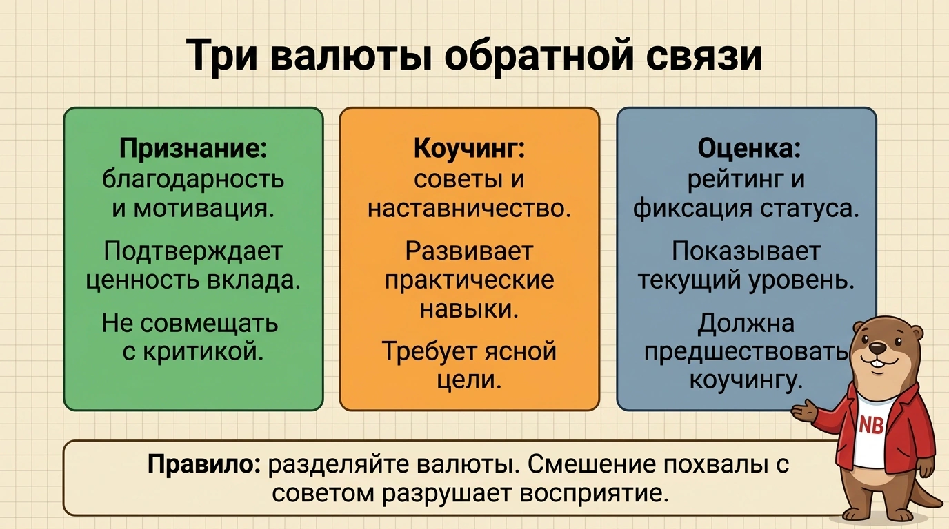 Три валюты обратной связи
