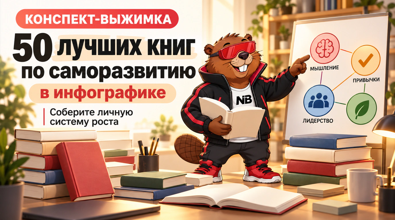 50 лучших книг по саморазвитию в инфографике