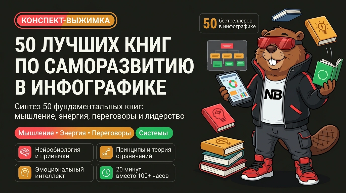 50 лучших книг по саморазвитию в инфографике