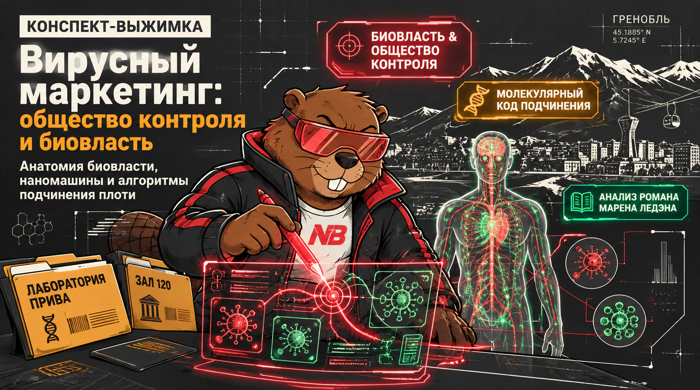 Обложка курса «Вирусный маркетинг: общество контроля и биовласть»