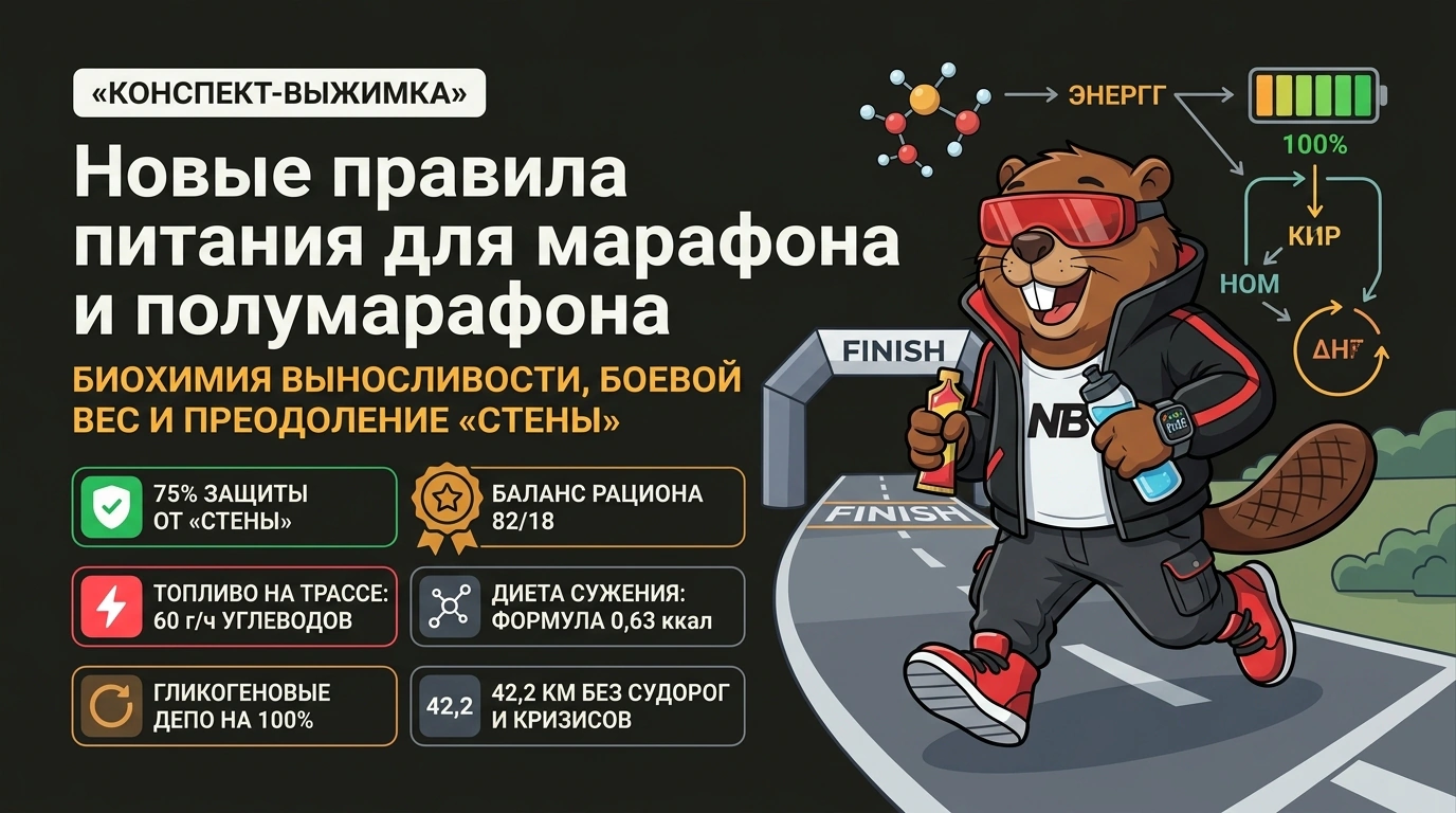 Обложка курса «Новые правила питания для марафона и полумарафона»