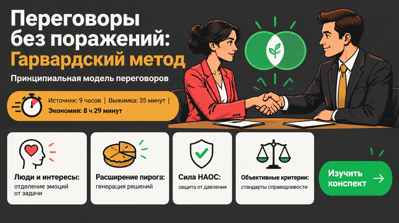 Изображение 2 к курсу «Переговоры без поражений: Гарвардский метод»
