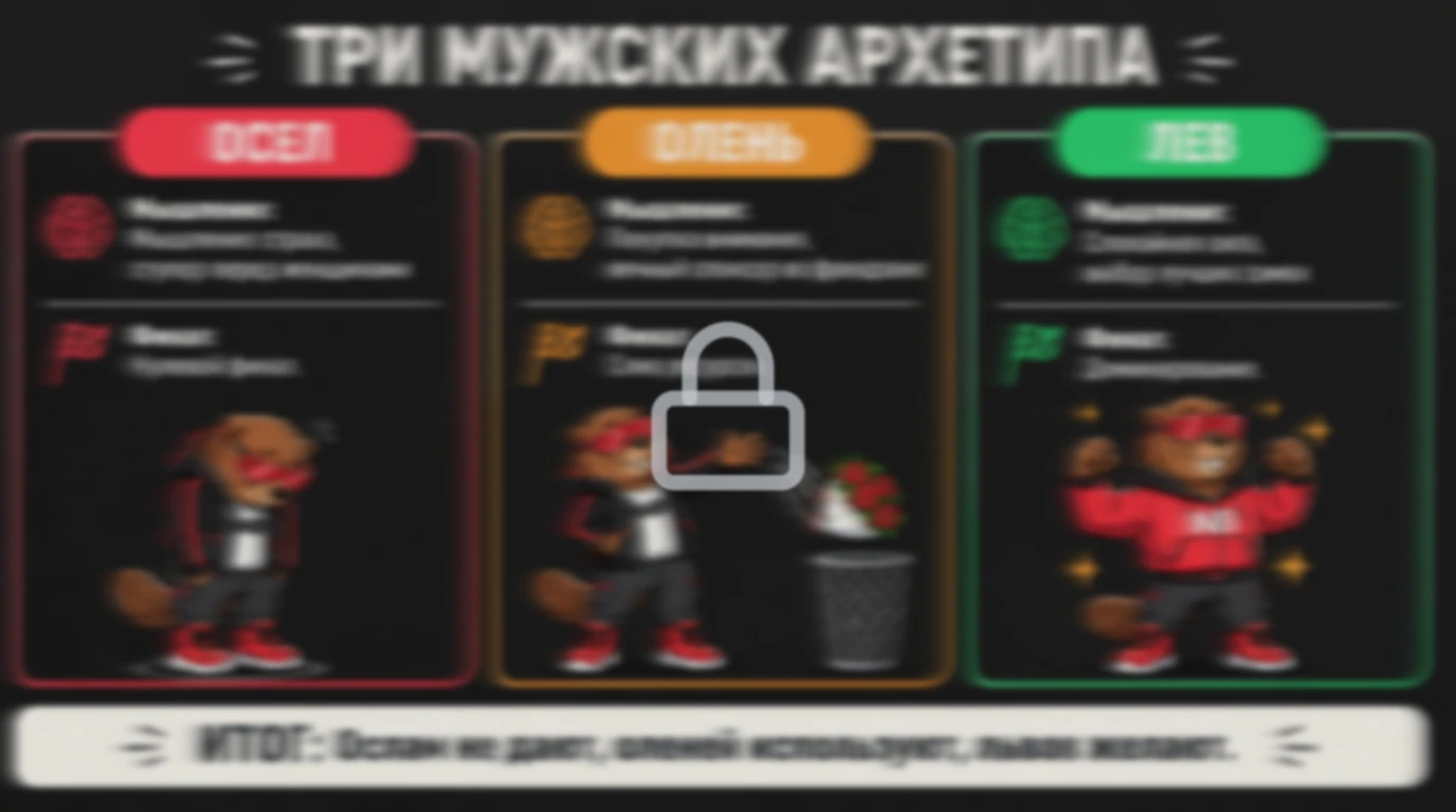 Изображение 9 к курсу «Ослам не дают! Львиная инструкция по соблазнению топовых женщин»
