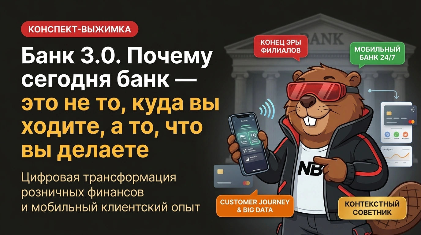 Обложка курса «Банк 3.0. Почему сегодня банк — это не то, куда вы ходите, а то, что вы делаете»