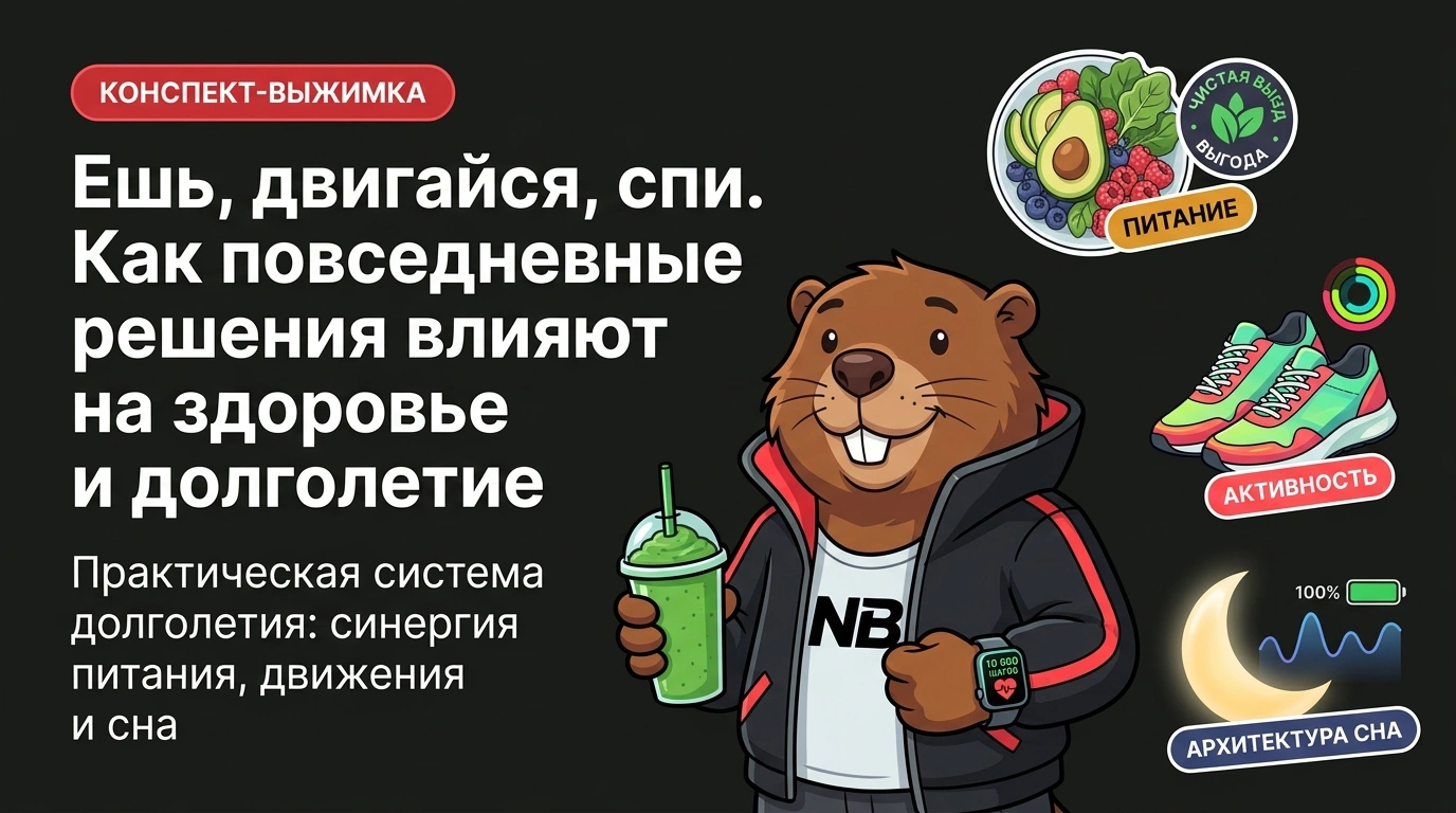 Ешь, двигайся, спи. Как повседневные решения влияют на здоровье и долголетие