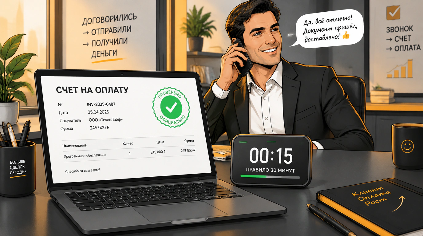 Финал переговоров: Always be closing и выставление счетов