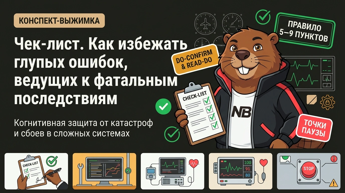 Обложка курса «Чек-лист. Как избежать глупых ошибок, ведущих к фатальным последствиям»