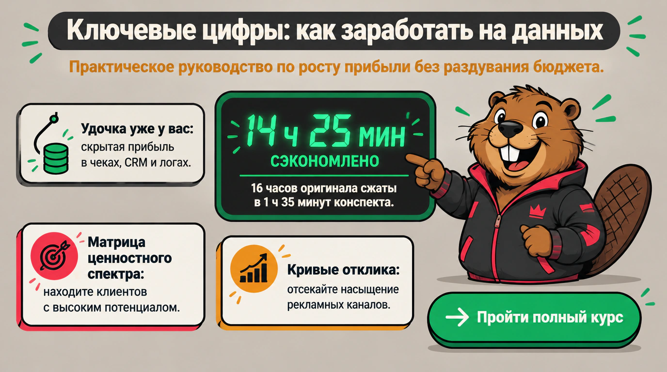 Изображение 2 к курсу «Ключевые цифры. Как заработать больше, используя данные, которые у вас уже есть»