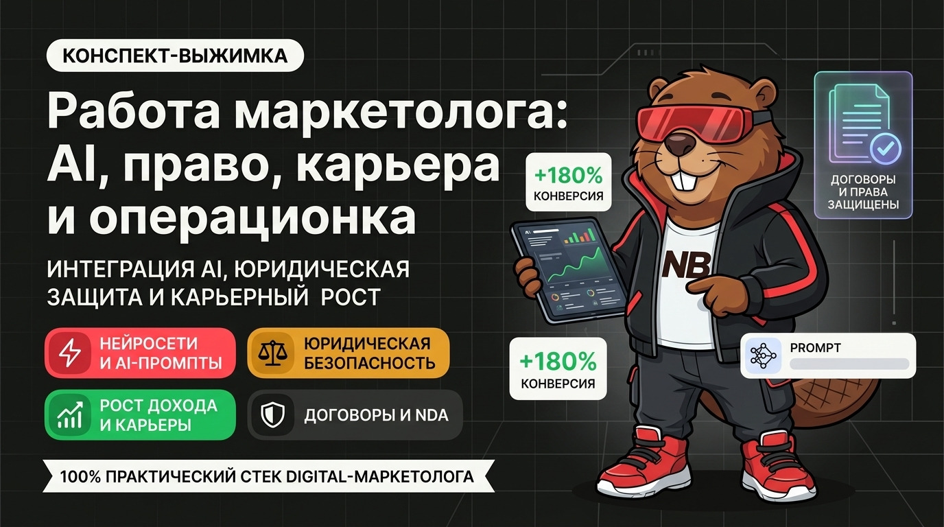 Работа маркетолога: AI, право, карьера и операционка