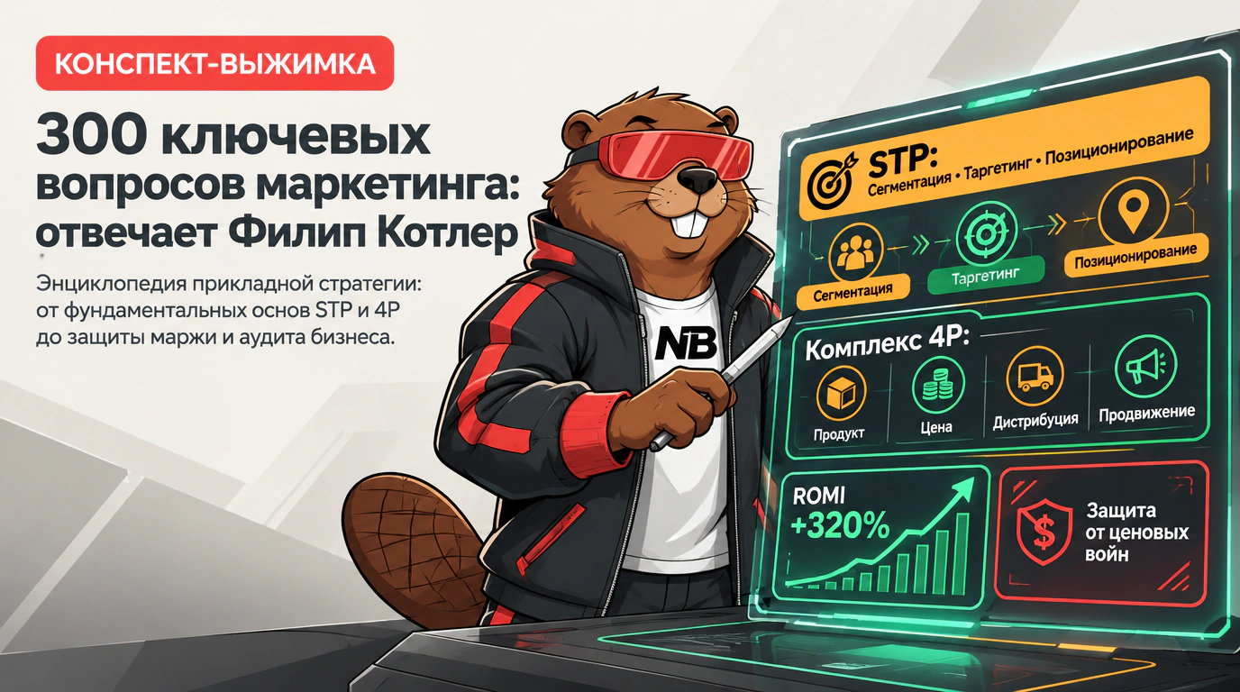Обложка курса «300 ключевых вопросов маркетинга: отвечает Филип Котлер»