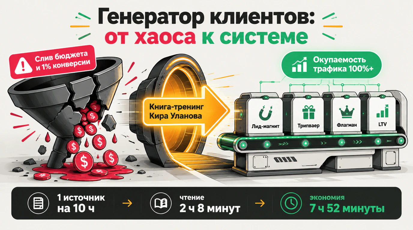 Изображение 2 к курсу «Генератор клиентов. Книга-тренинг по автоворонкам продаж»