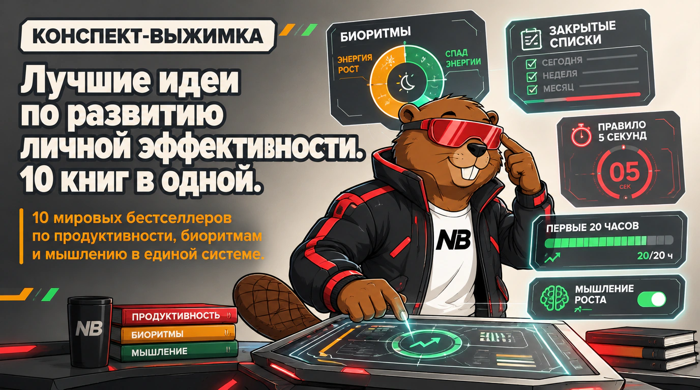 Обложка курса «Лучшие идеи по развитию личной эффективности. 10 книг в одной»