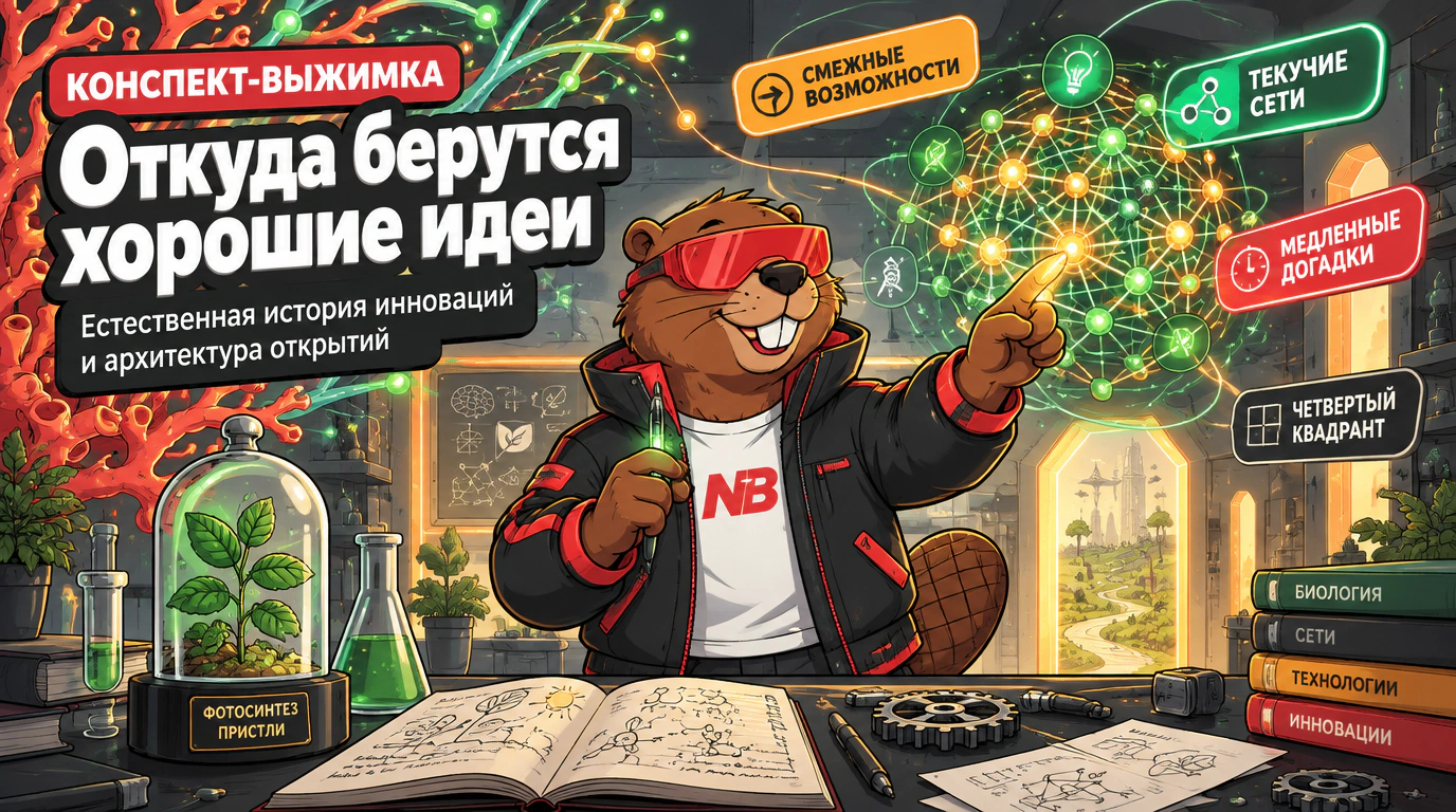 Обложка курса «Откуда берутся хорошие идеи»