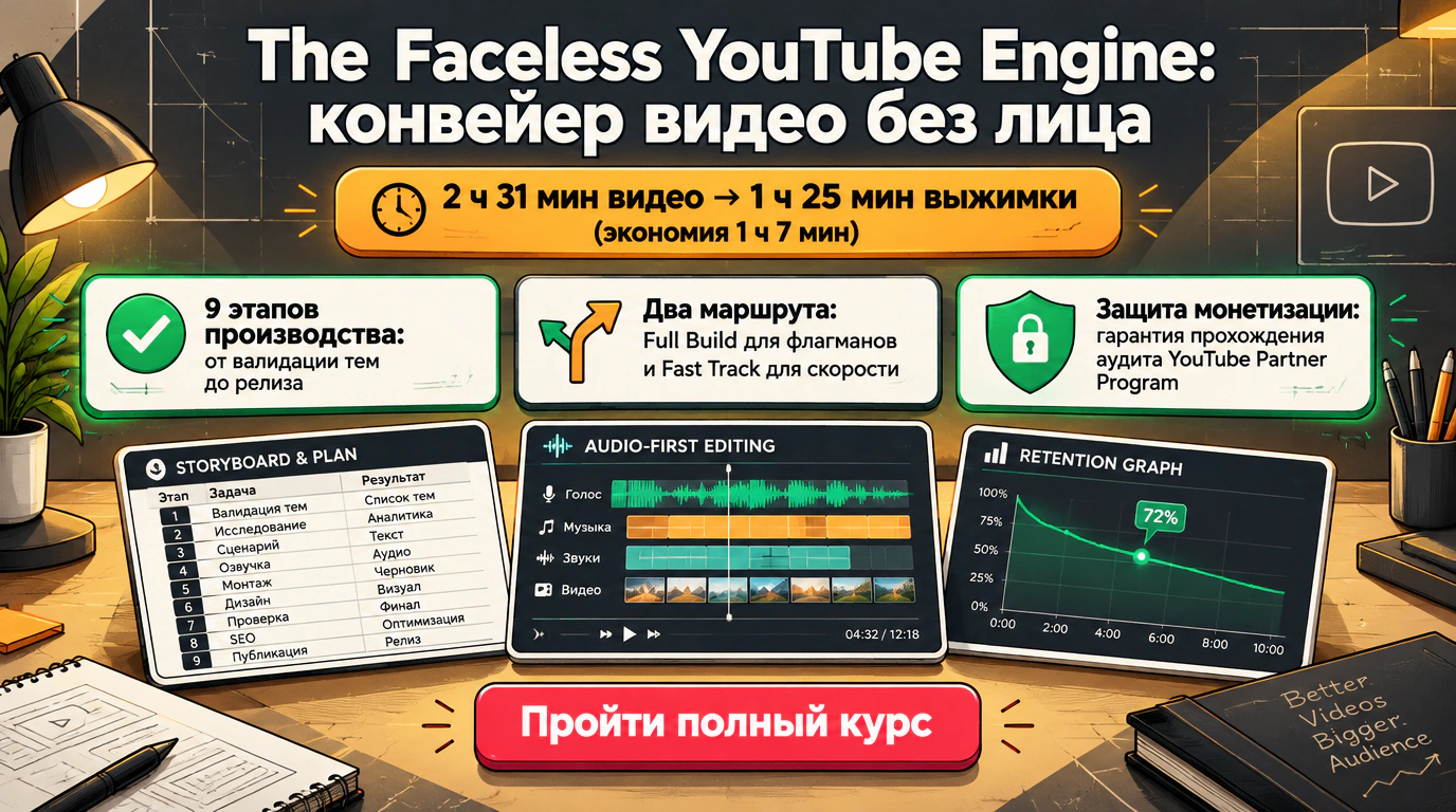 Изображение 2 к курсу «Анонимные YouTube-каналы с AI»