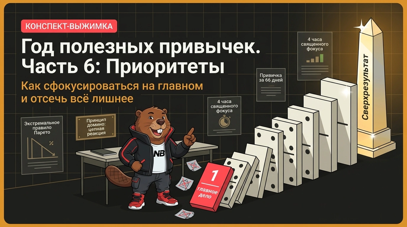Обложка курса «Год полезных привычек. Часть 6: Приоритеты»