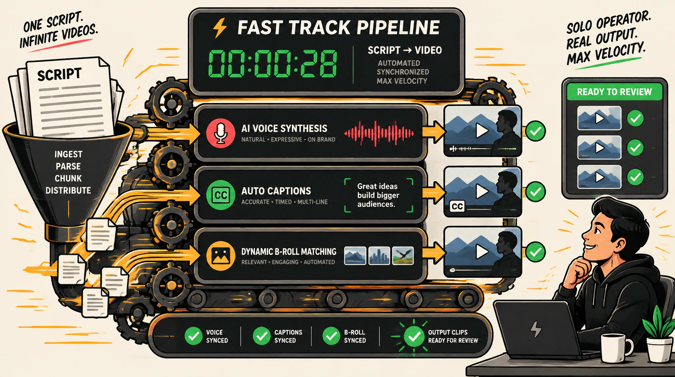 Экспресс-производство: траектория Fast Track в скрипт-ту-видео сервисах