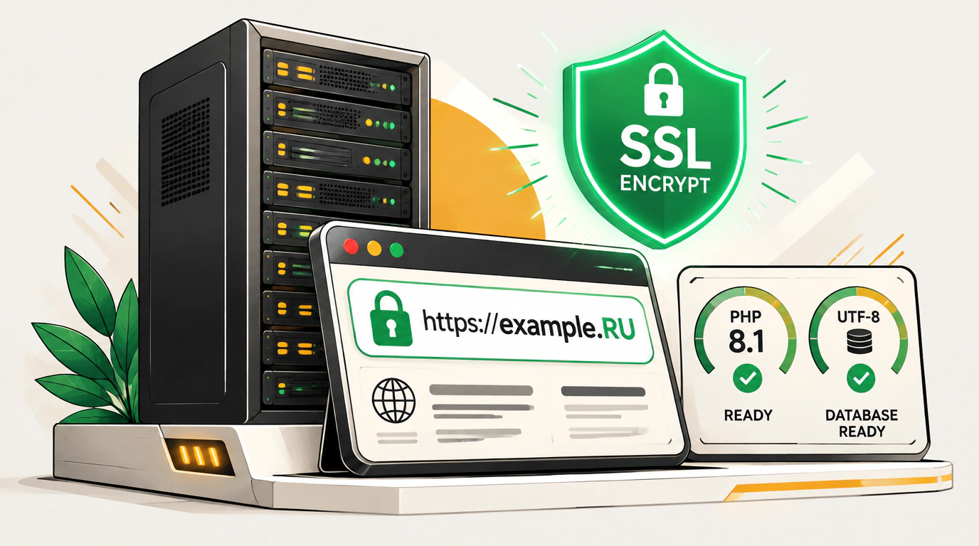 Хостинг Beget, покупка домена и сертификат SSL