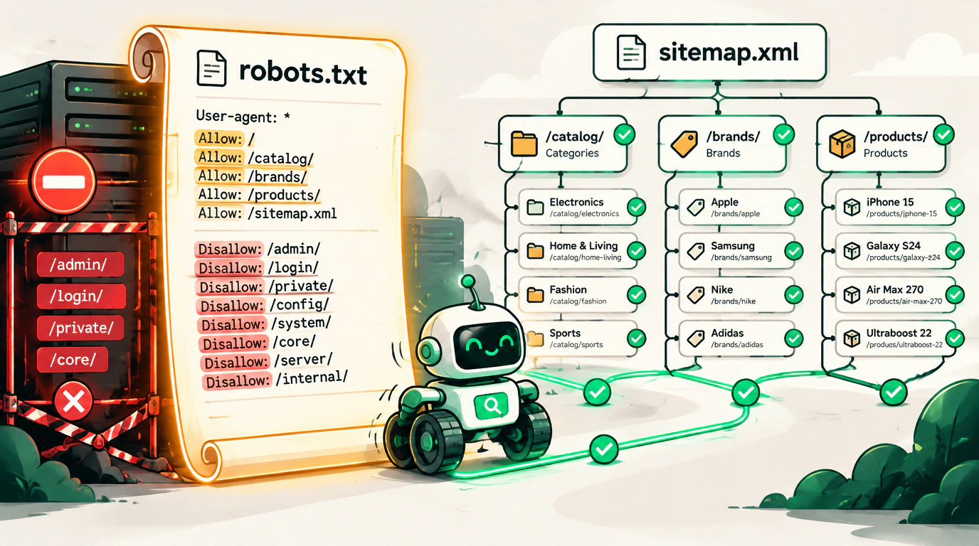 Настройка индексации: robots.txt, sitemap.xml и финальная конфигурация