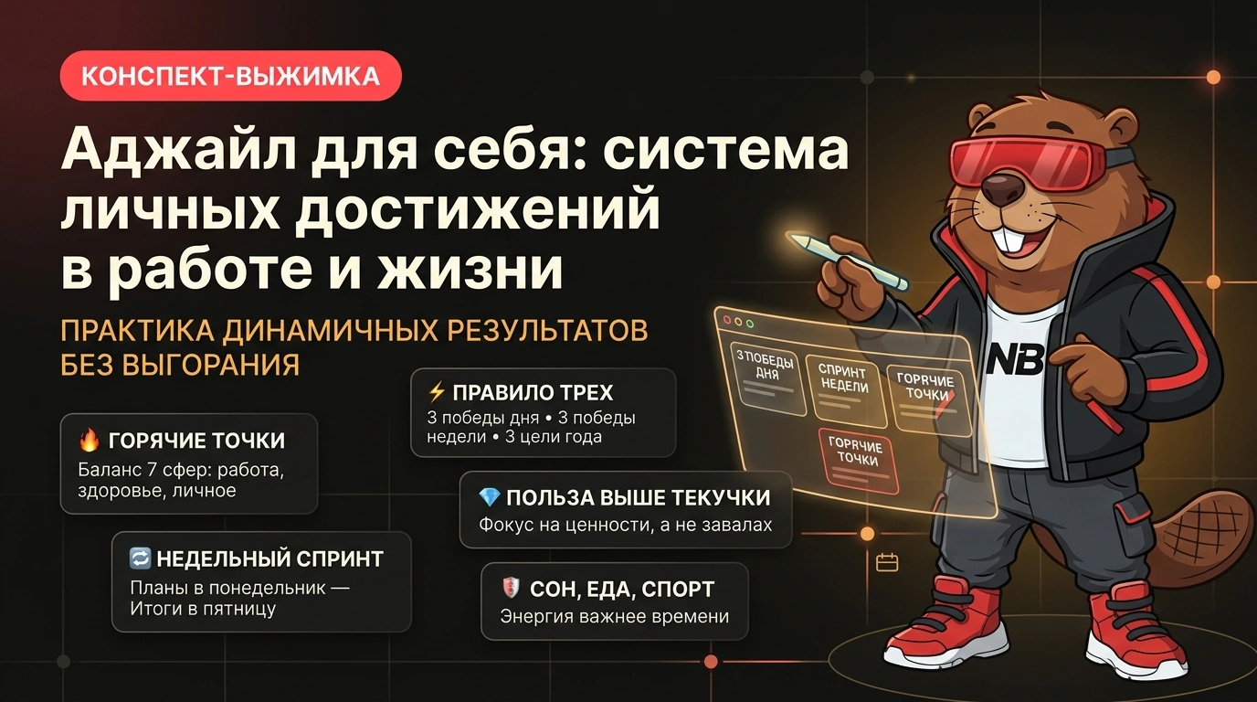 Обложка курса «Аджайл для себя: система личных достижений в работе и жизни»