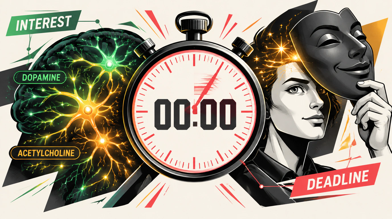 Прокачка мозга без веществ: интерес, дедлайн и ролевые маски