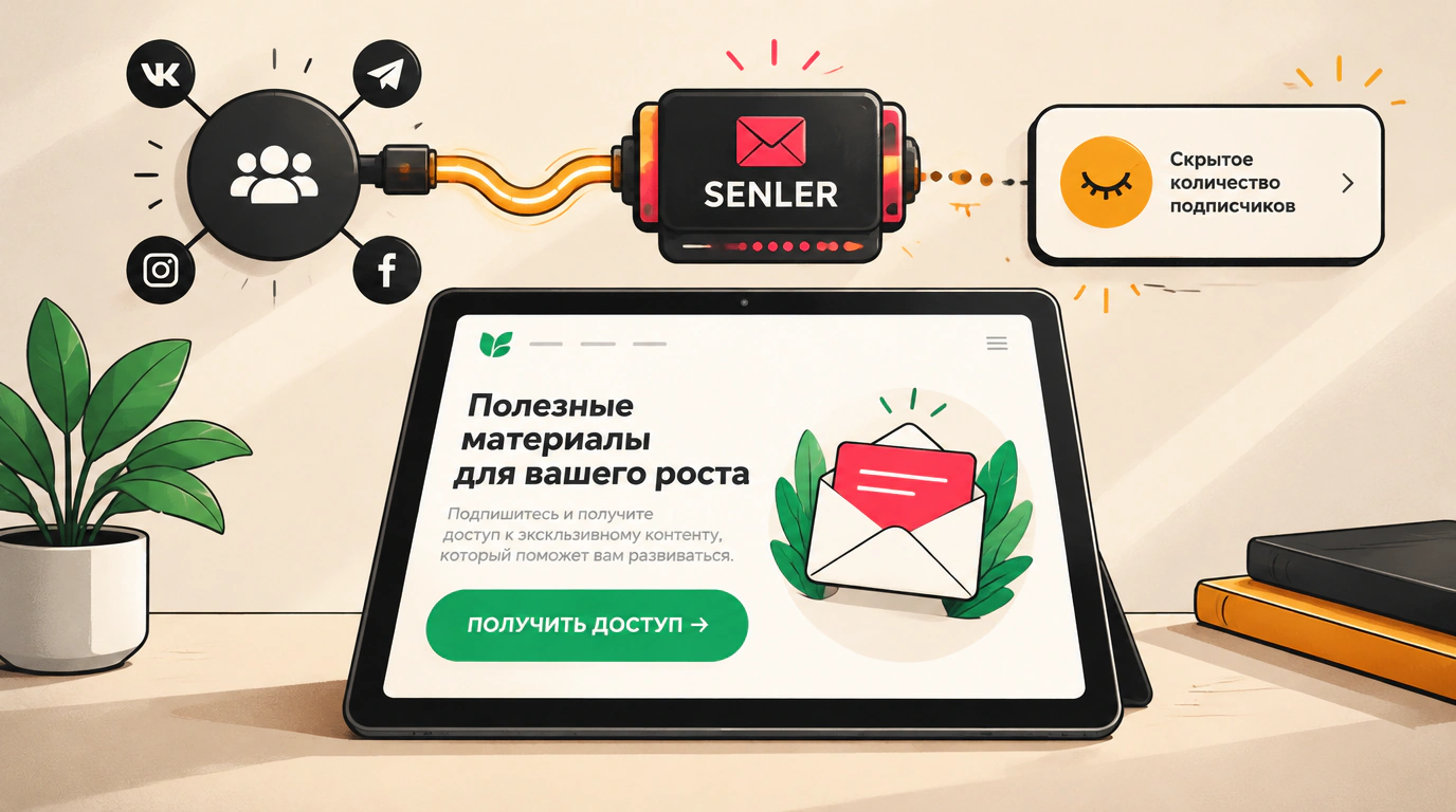 Подключение Senler и настройка посадочной страницы подписки