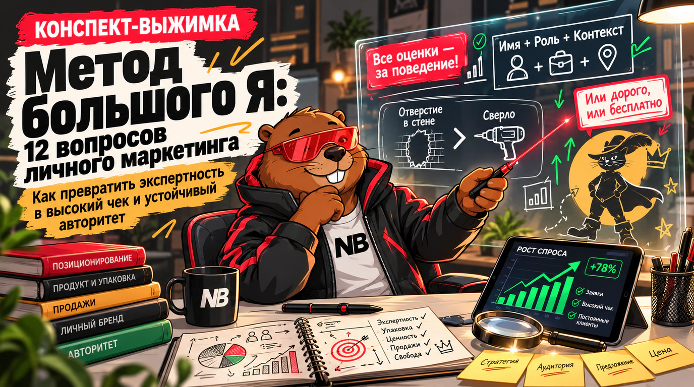 Обложка курса «Метод большого Я: 12 вопросов личного маркетинга»