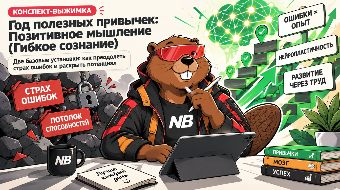 Обложка курса «Год полезных привычек: Позитивное мышление (Гибкое сознание)»