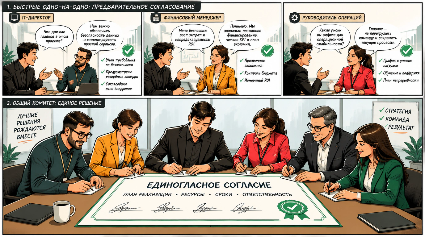 Достижение согласия между стейкхолдерами