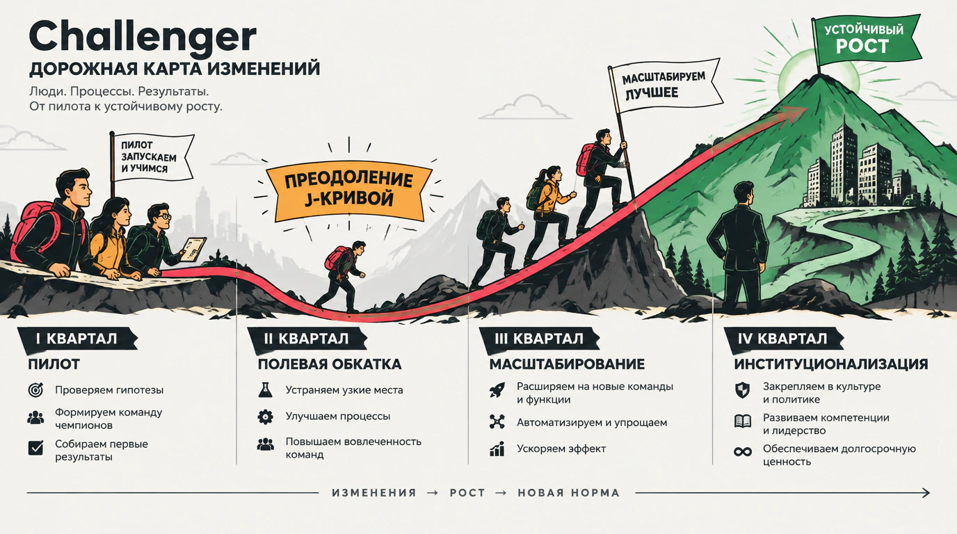 Дорожная карта внедрения: управление изменениями