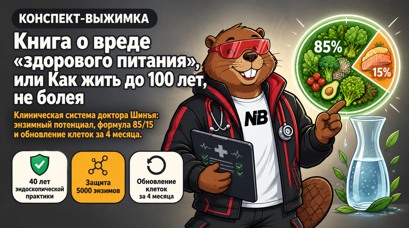 Обложка курса «Книга о вреде «здорового питания», или Как жить до 100 лет, не болея»