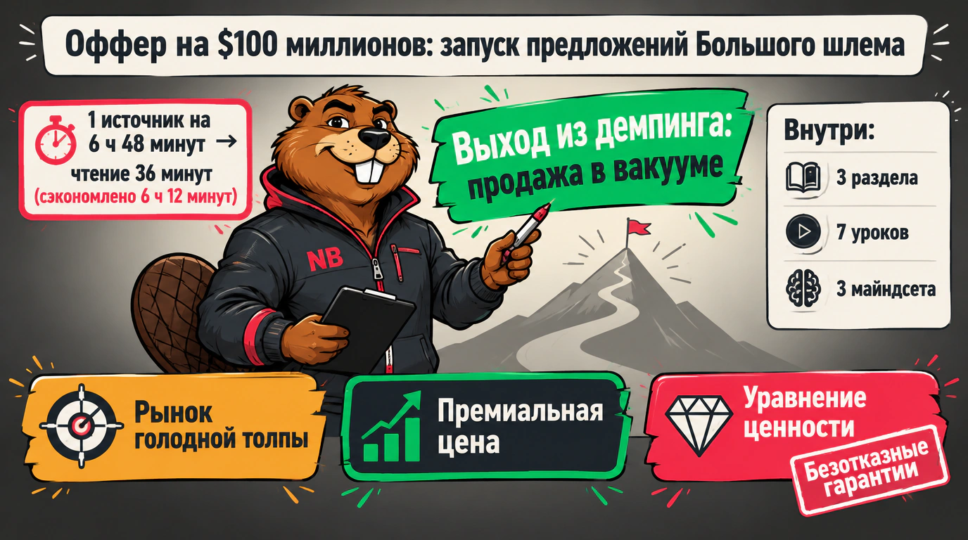 Изображение 2 к курсу «Ключевые идеи книги: Оффер на $100 миллионов. Как делать предложения, от которых невозможно отказаться»