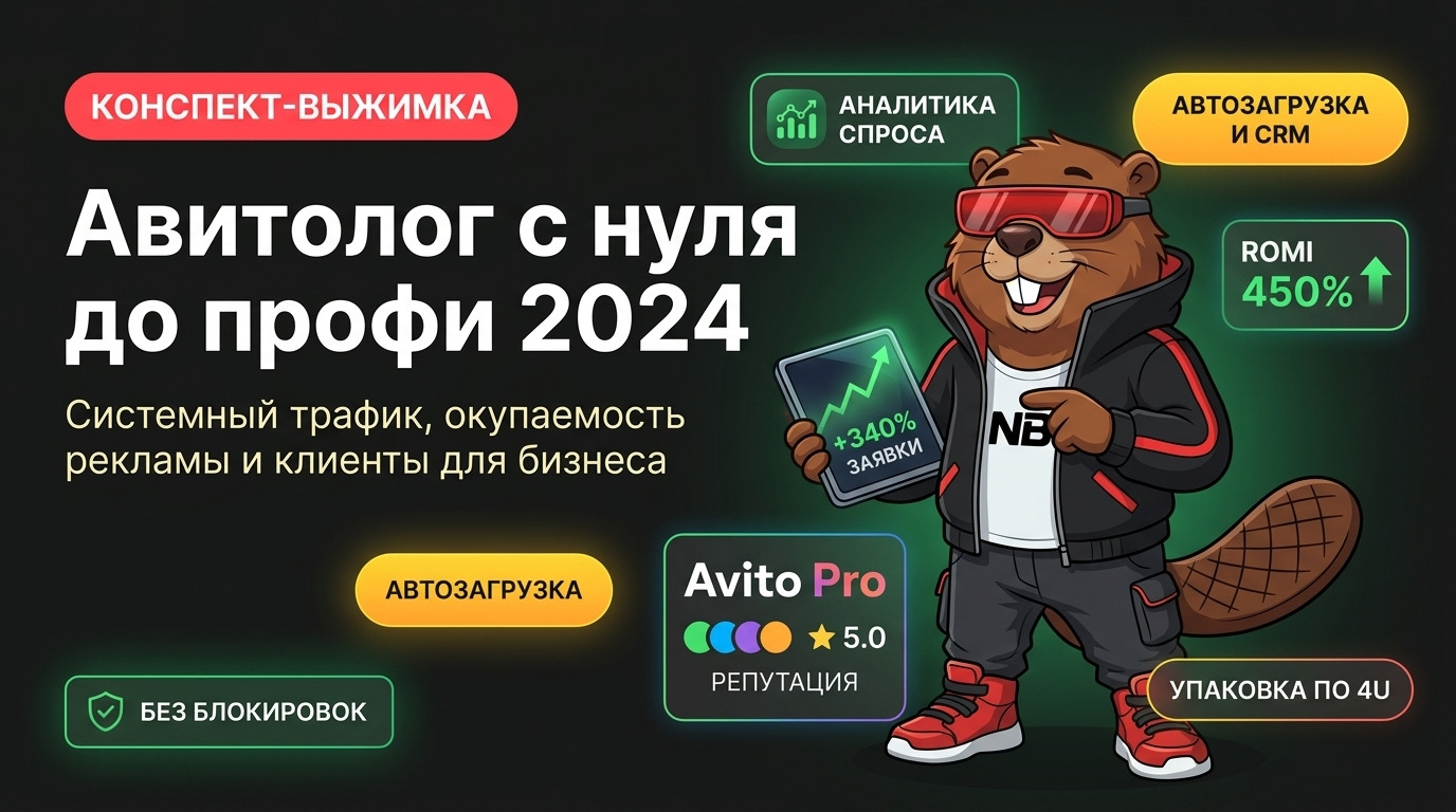 Авитолог с нуля до профи 2024