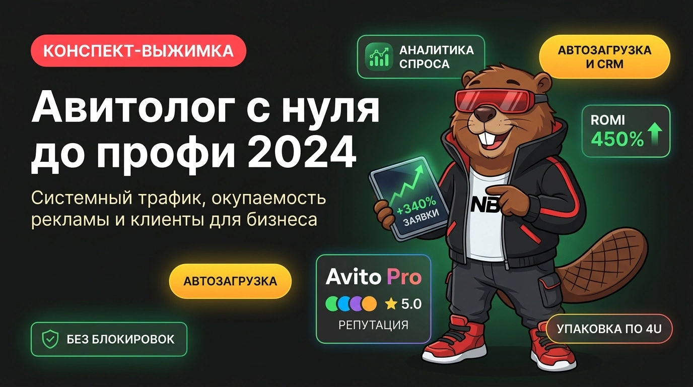 Авитолог с нуля до профи 2024