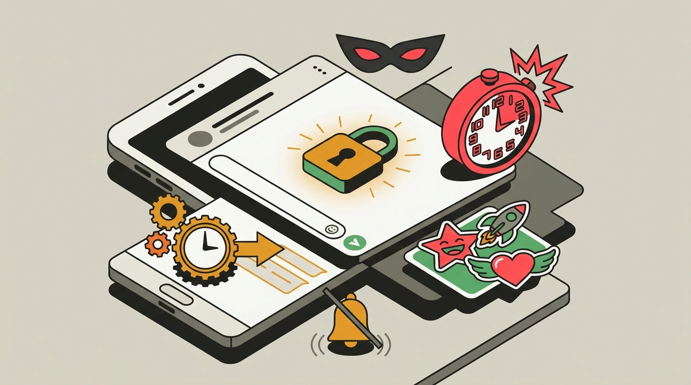 Спецэффекты Telegram: стикеры, таймеры и секреты