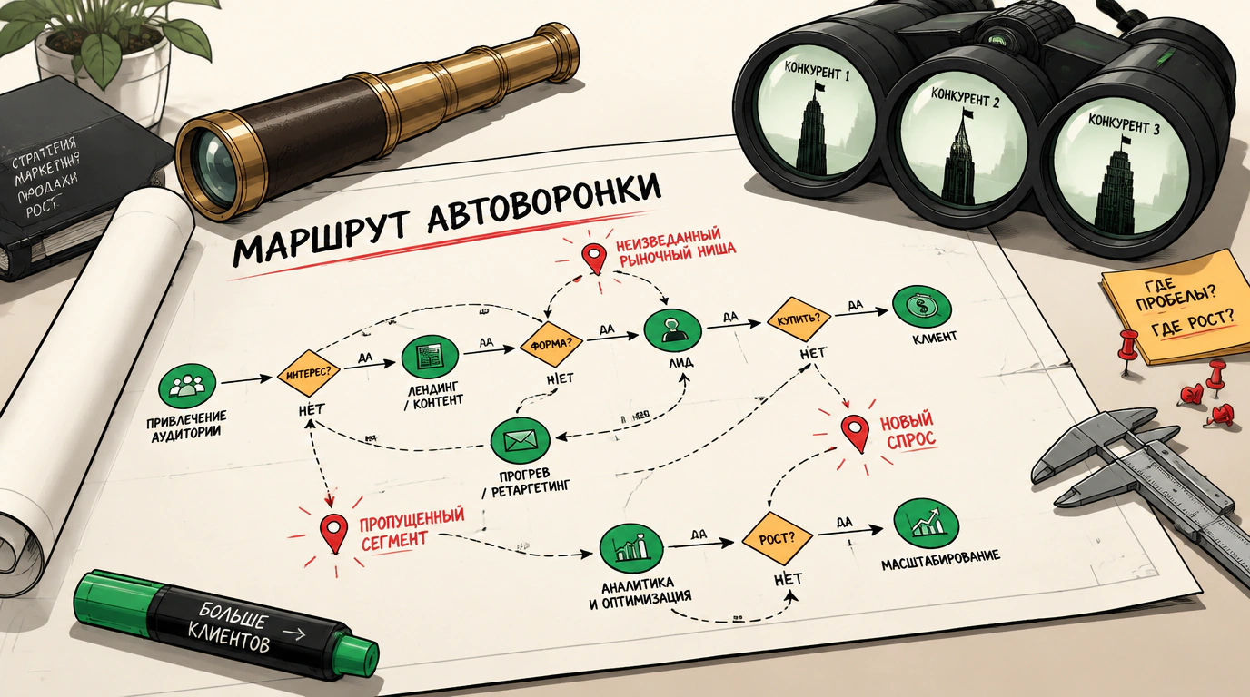 Архитектура автоворонки и конкурентная разведка