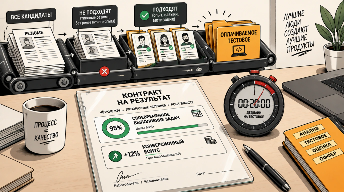 Найм подрядчиков, регламенты работы и система KPI