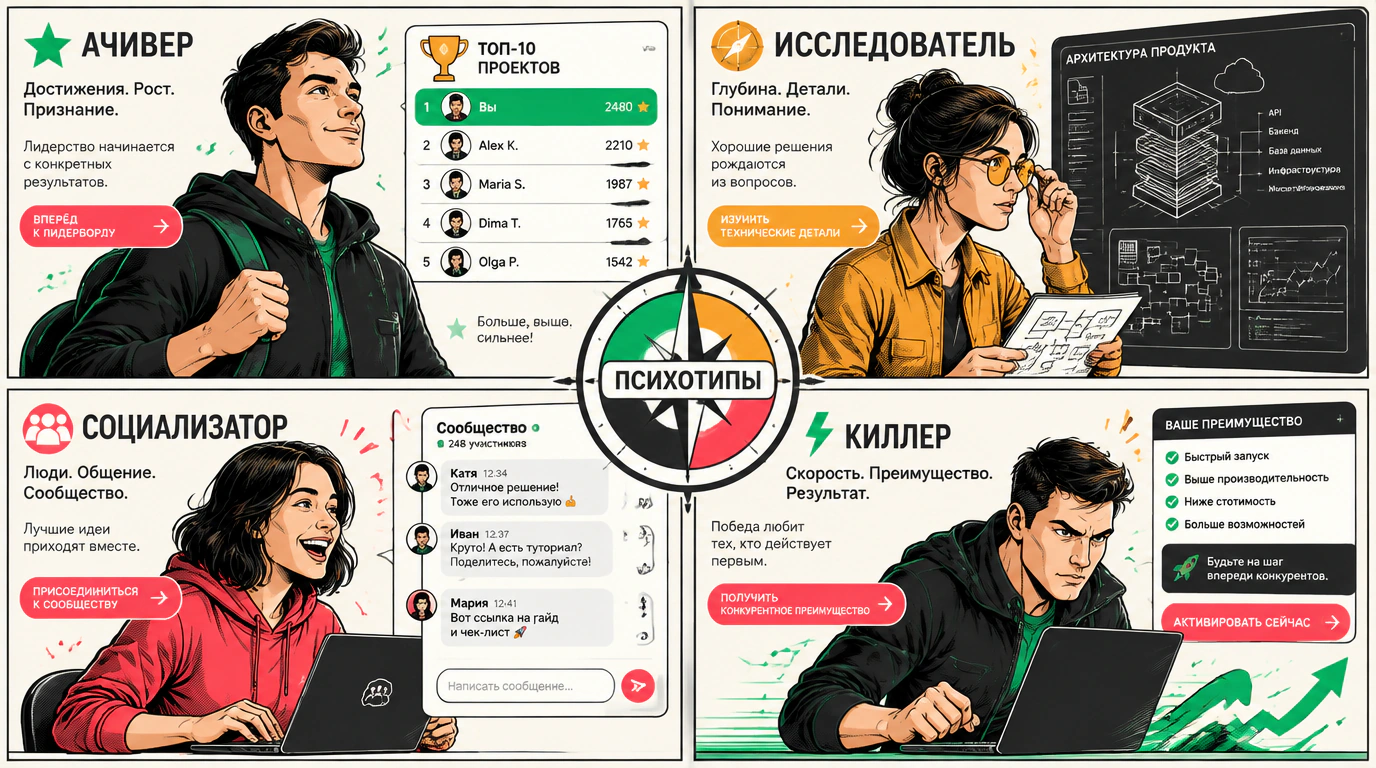 Психотипы клиентов в автоворонках