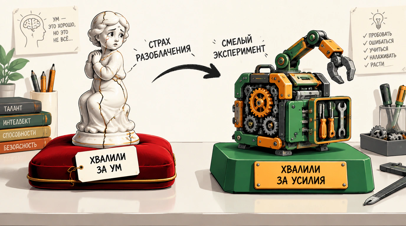 Анатомия неудачи: самооценка, похвала и стереотипы