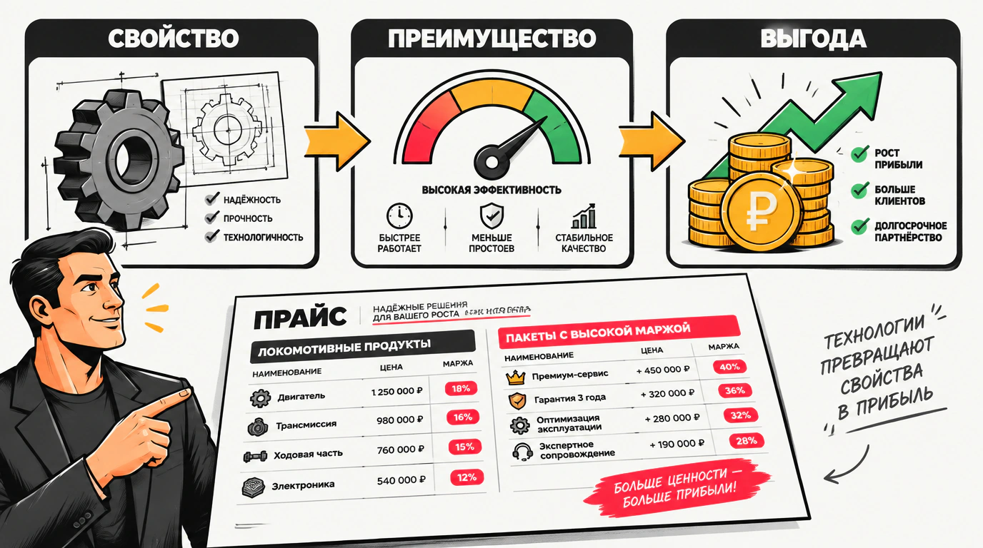 Продуктовая матрица и трансляция пользы через FAB