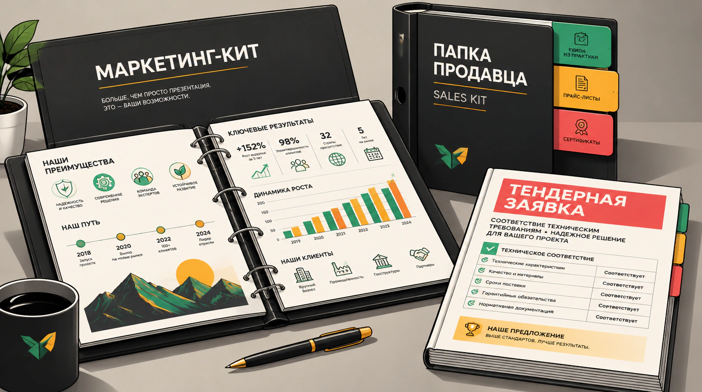 Папка продавца, маркетинг-кит и тендерный пакет