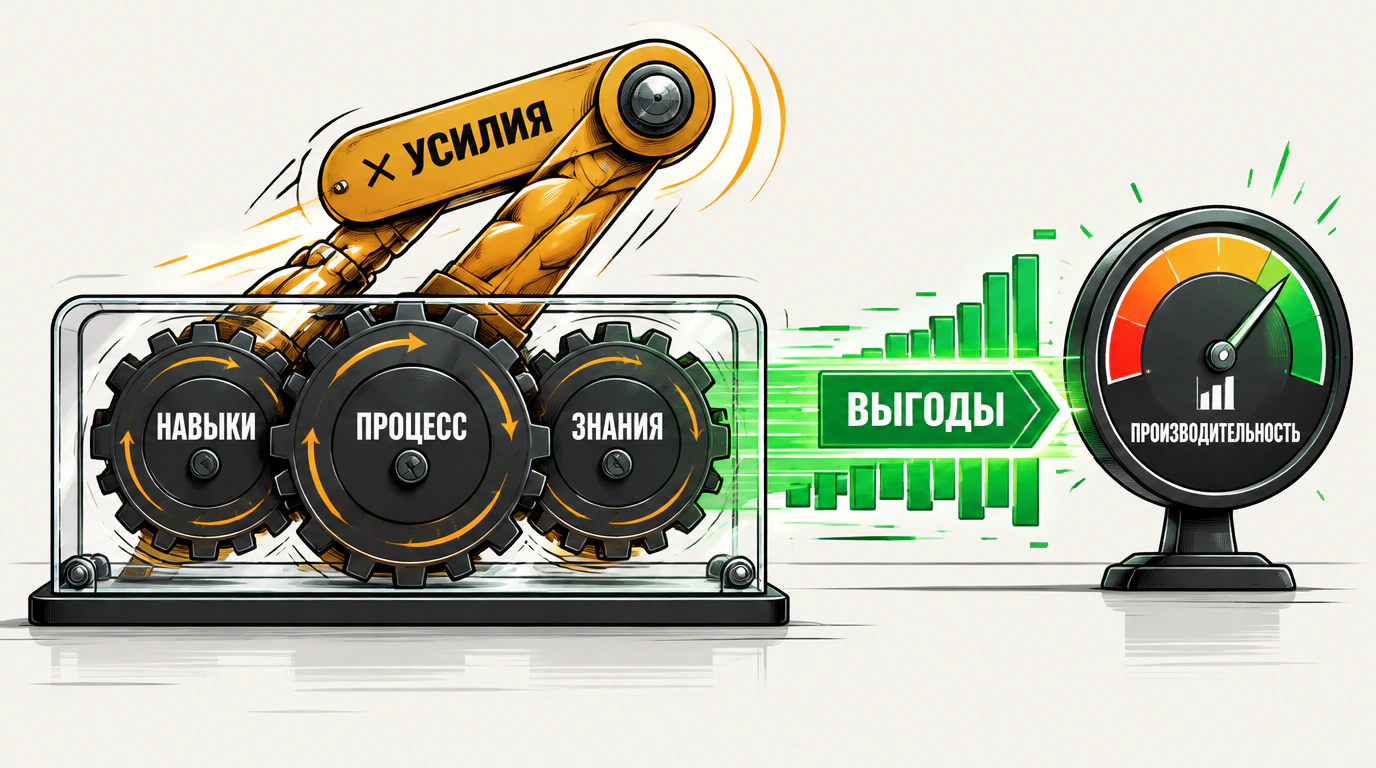 Модель НПЗУ — навыки, процесс, знания и мультипликатор усилий