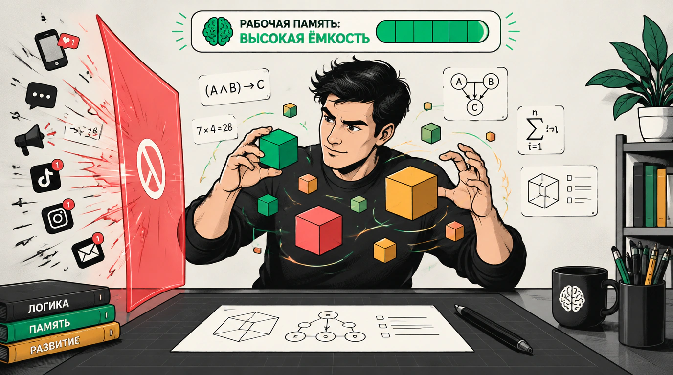 Подвижный интеллект и пластичность рабочей памяти