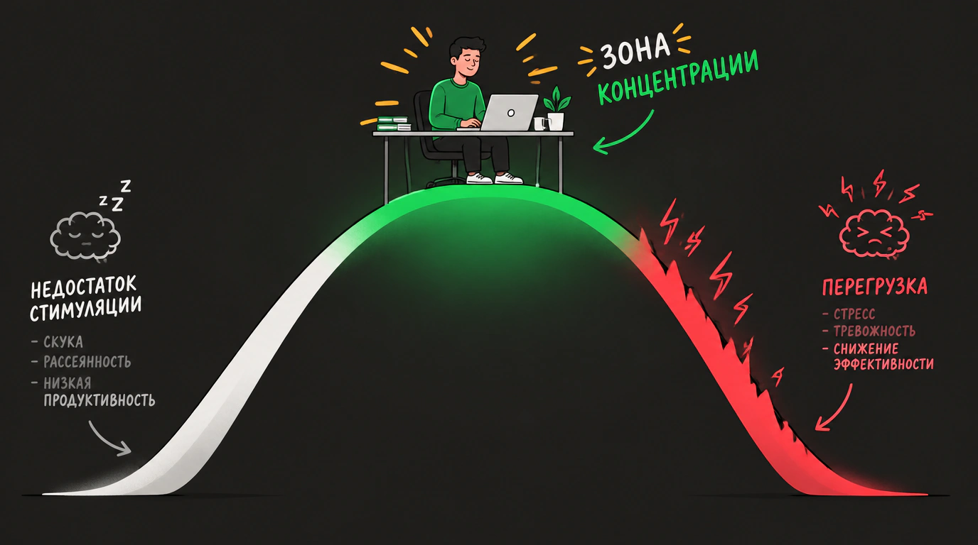Анатомия внимания и зона концентрации