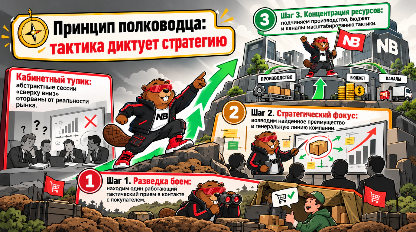 Инфографика: принцип «снизу вверх» — как тактическое преимущество передовой формирует стратегию