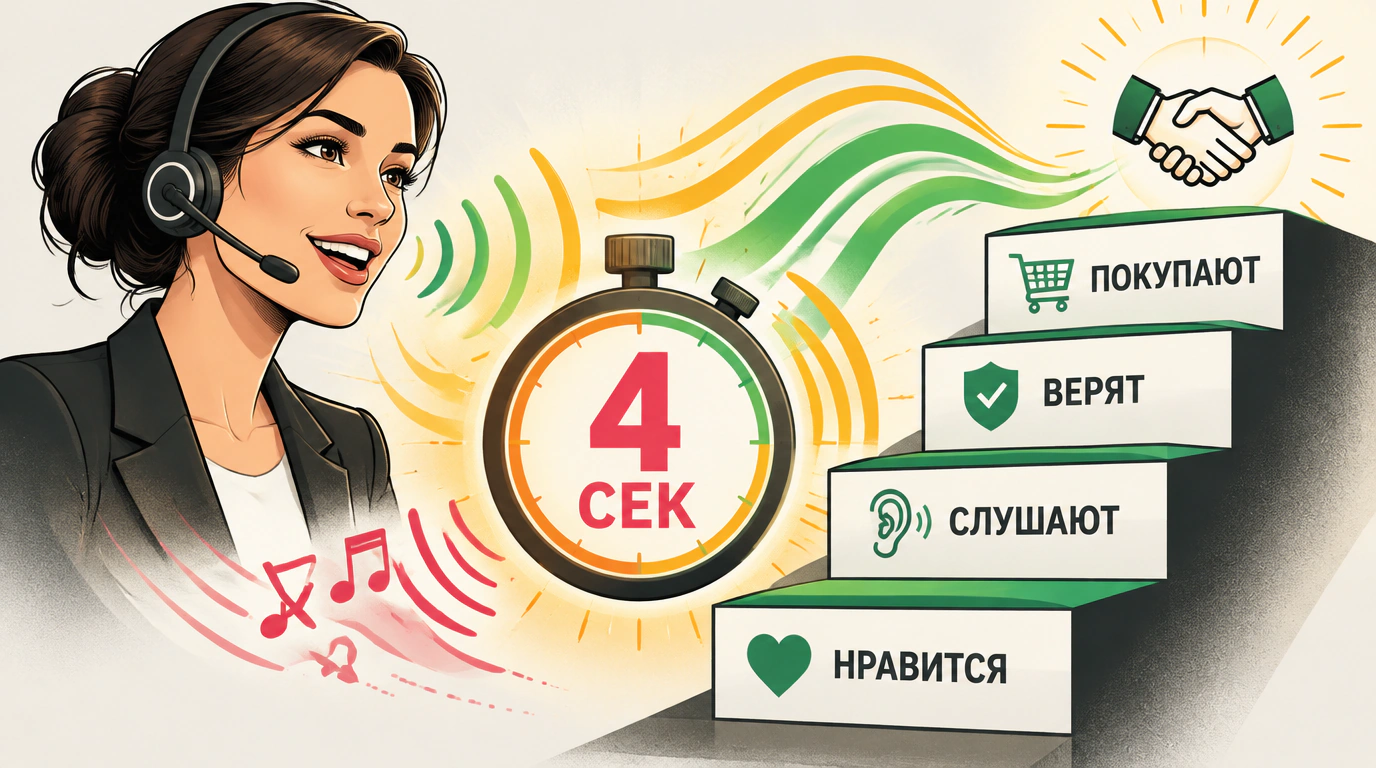 Первое впечатление за четыре секунды и улыбка в голосе