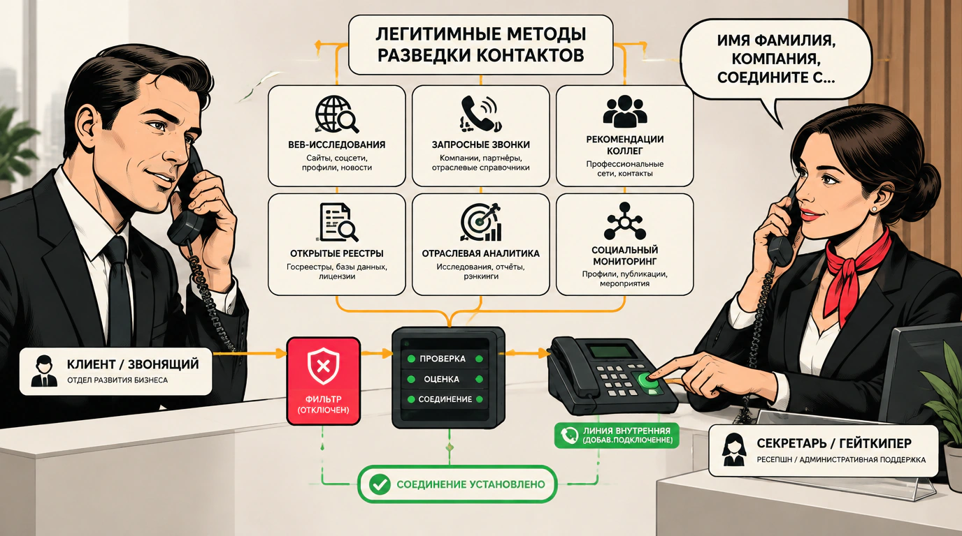 Технологии прохода секретаря: первая фраза и выяснение имени ЛПР