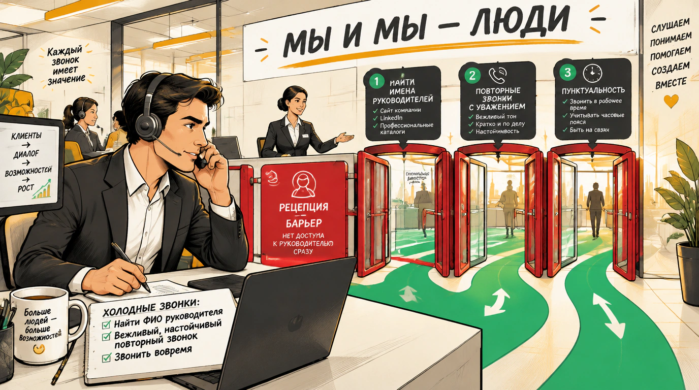 Исходящие звонки и преодоление барьера секретаря