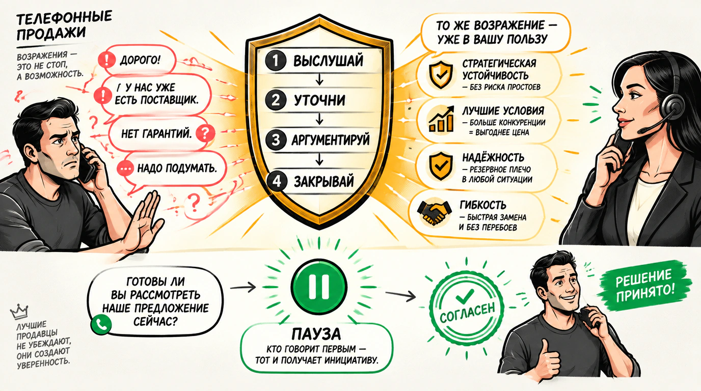 Отработка ключевых возражений и фиксация договоренностей